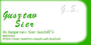 gusztav sier business card